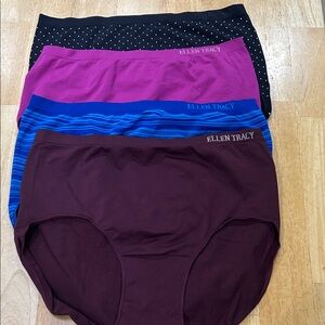 Ellen Tracy Underwear Set - Black, Purple, Blue, Burgundy